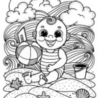Baby Playing with a Beach Ball