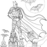 Batman in Action: Coloring Page