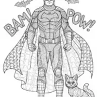 Super Cat’s Urban Adventure Coloring Page