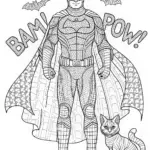 Super Cat’s Urban Adventure Coloring Page