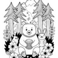 Bear Portrait Coloring Page