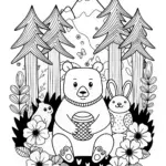 Bear Portrait Coloring Page