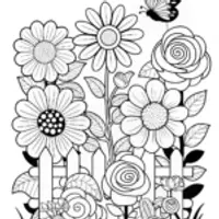 Blooming Garden of Flowers