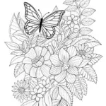 Blue Monarch Butterfly Coloring Page