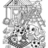 Joyful Wolf Coloring Page