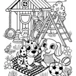 Joyful Wolf Coloring Page