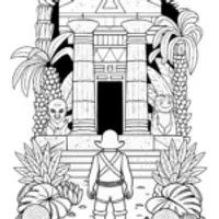 Bowser in the Temple of Power Coloring Page