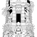 Bowser in the Temple of Power Coloring Page