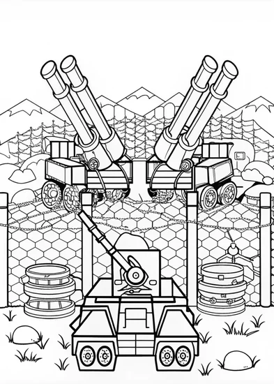 A coloring page of Bowser at the base