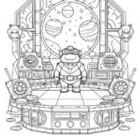 Bowser in Mecha Armor Coloring Page