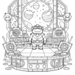 Bowser in Mecha Armor Coloring Page