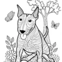 Bull Terrier Coloring Fun