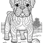 Bulldog Buddy Coloring Page