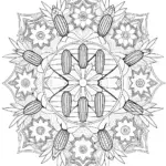 Cactus Mandala: Desert Bloom Coloring Page