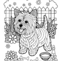 Westie Pup in a Garden