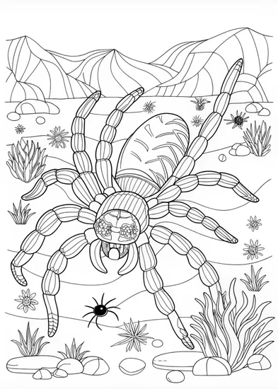 A coloring page of Camel Spider