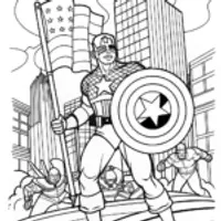 Captain Kitty Hero Coloring Page