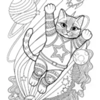 Superhero Cat Marvel Coloring Page