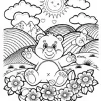 Happy Teddy Bear Coloring Fun
