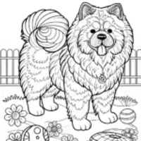 Chow Chow Charm: A Delightful Coloring Adventure