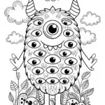 Color the Multi-Eyed Monster!