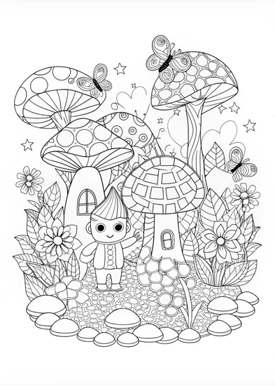 A coloring page of Colorful Adventures with Smiley the Mosaic!