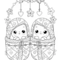 Colorful Cuddles: Baby Twins in Blankets