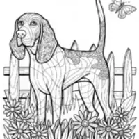 Big-Eared Dog Coloring Page