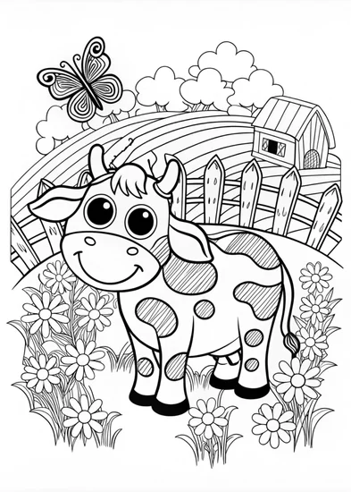 A coloring page of Majestic Bull Coloring Page