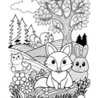 Adorable Baby Creature Coloring Page