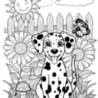 Dalmatian Dog Delight Coloring Page