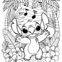 Stitch’s Adventure Fun Coloring Page