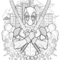 Deadpool: The Ultimate Anti-Hero Coloring Page