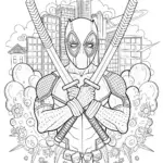 Deadpool: The Ultimate Anti-Hero Coloring Page