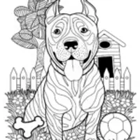 Loyal Canine Companion Coloring Page