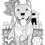 Loyal Canine Companion Coloring Page