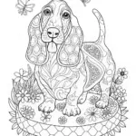 Basset Hound Coloring Fun