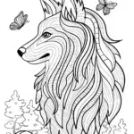Detailed German Shepherd Coloring Page