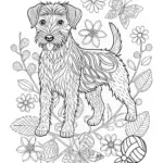 Geometric Terrier Coloring Page