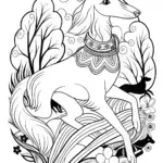 Happy Collie Coloring Page