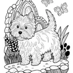 Happy Terrier Coloring Page
