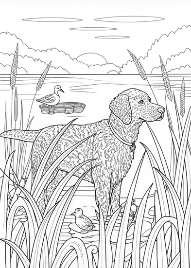 A coloring page of Loyal Labrador Coloring Page