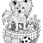 Lovely Long-Haired Dog Coloring Page