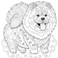Charming Chow Chow Coloring Fun