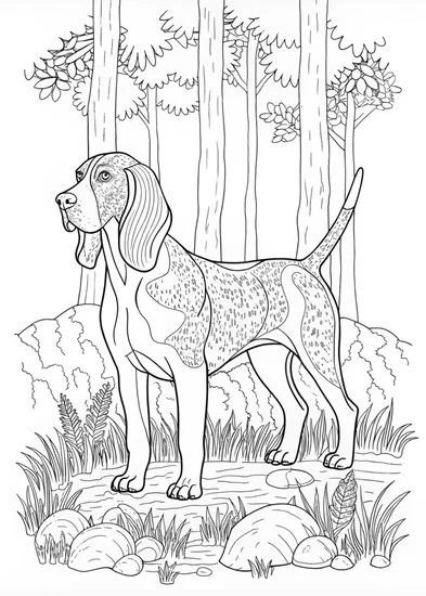 A coloring page of Coloring Page: Loyal Canine Friend