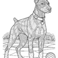 Doberman Pinscher Coloring Page