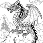 Ferocious Dragon Coloring Page