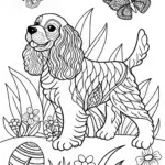 Springer Spaniel Portrait Coloring Page
