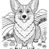 Corgi Tales: Adorable Corgi Coloring Fun