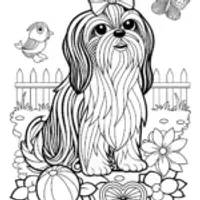 Shih Tzu Pup Coloring Fun